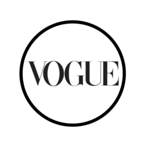 Round Vogue logo on transparent background.
