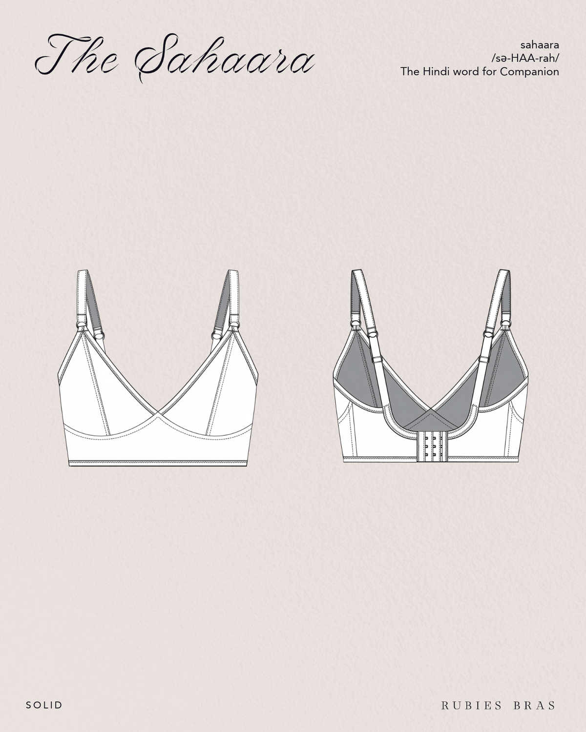 Sahaara Bra Sewing Pattern