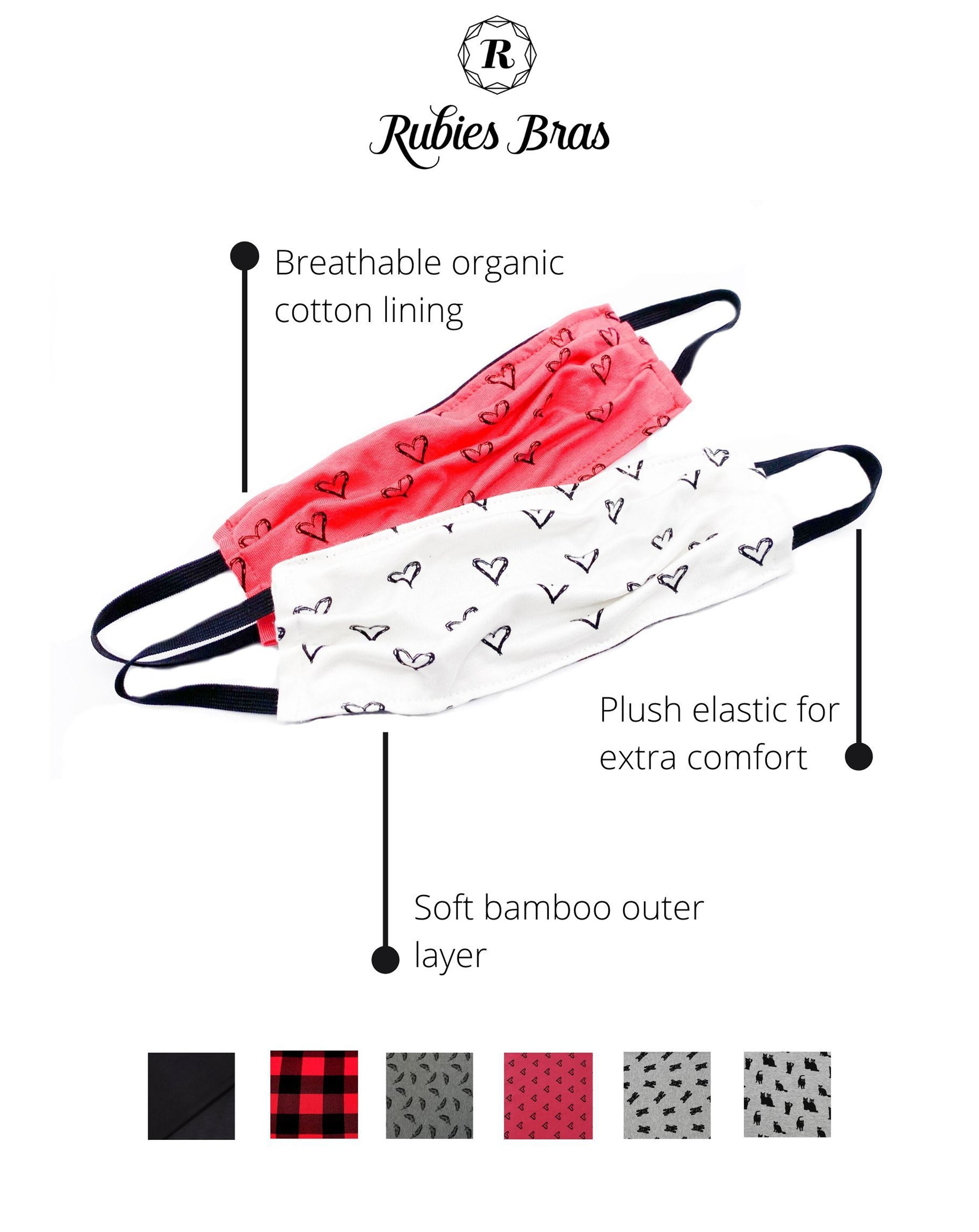 Cotton facemask diagram to showcase product.