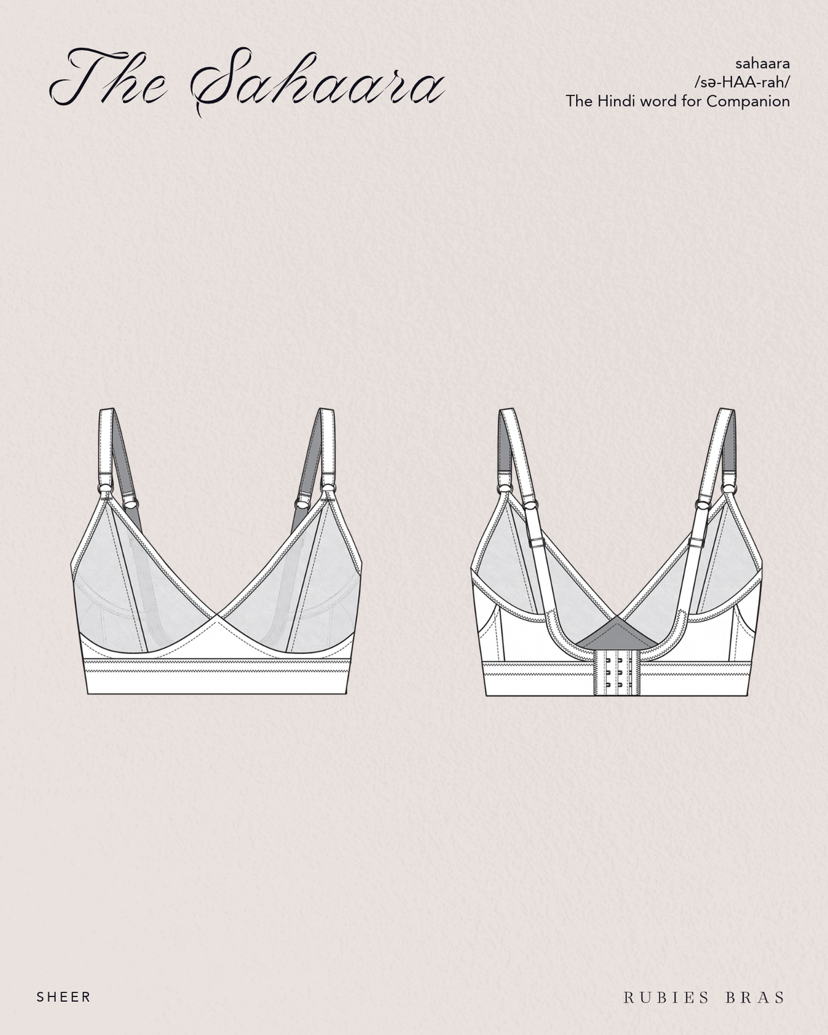 Sahaara Bra Sewing Pattern