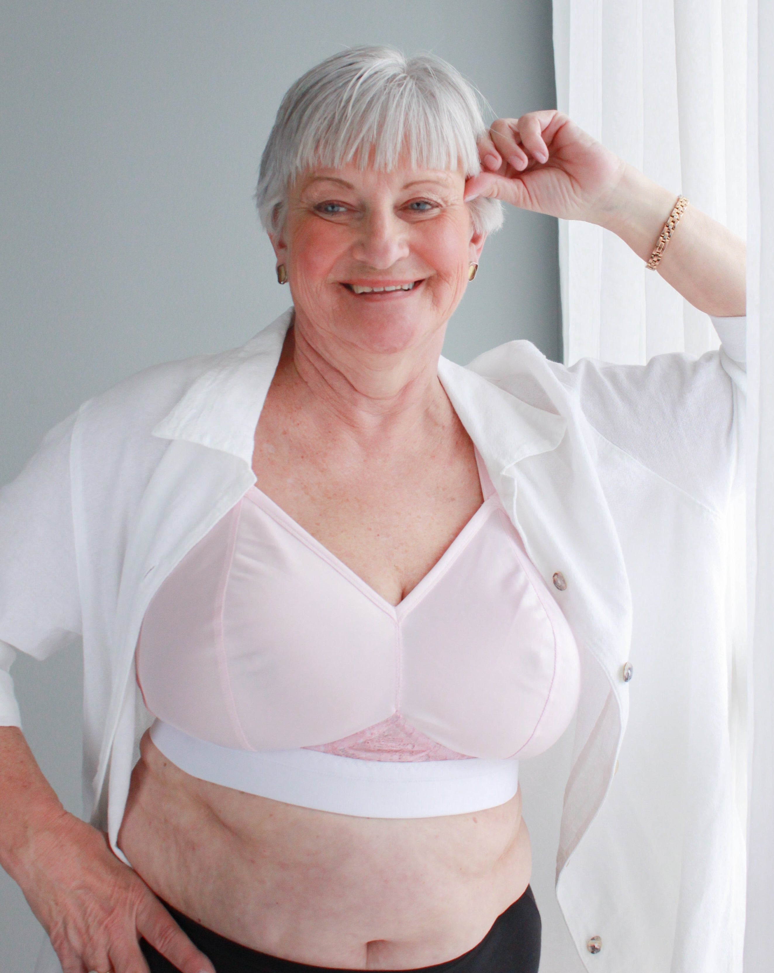 Rubies Custom Bras. Wirefree Bras for Seniors, Elders, Aging Breasts, Sagging Breasts, Mature Women, and those with sensitive skin. Our bras are custom made to your body, your size and your special needs. Perfect for those with disabilities, surgeries, breast cancer, mastectomy, lumpectomy, asymmetry, asymmetrical breasts, and implants. Handmade in Edmonton and Toronto Canada and the USA. 
